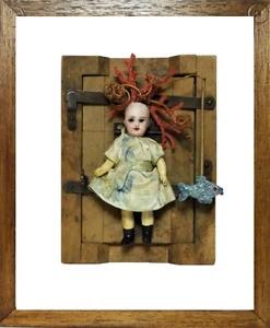 Sculpture Art Singulier Brut Outsider Poupée Porcelaine Cabinet Curiosité - Picture 1 of 2