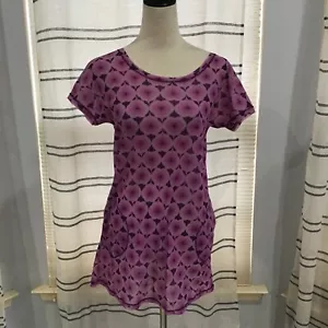 VTG Vivienne Tam Size XS 90s Purple Floral Sheer Mesh Midi Dress Hippie Boho - Picture 1 of 11