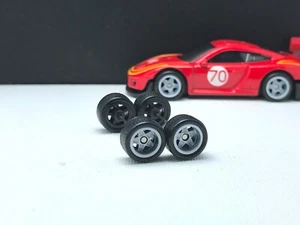 R040 Hot wheels 1/64 Set Star Silver Mate 10mm, Long Real riders Rubber wheels - Picture 1 of 3