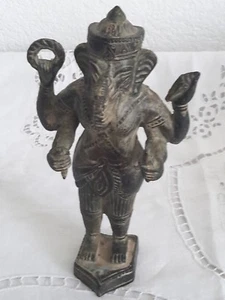 BRONZE GANESCH DEBOUT A 4 BRAS ANCIEN - Picture 1 of 12