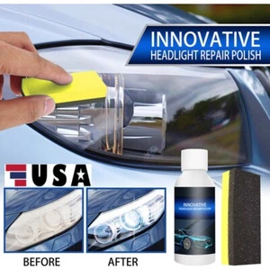 Innovative Car Headlights Polish Repair Fluid Liquid Scratch Lamp Renovation Kit - Picture 1 of 20
