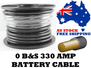 Narva 580-30BK Battery & Starter Cable BLACK 0 B&S 330 Amp - 1 Meter Length - Picture 1 of 1