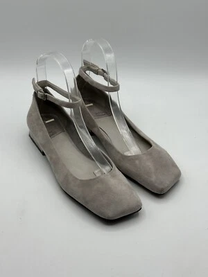 Zapatos de salón Jeffrey Campbell Envious con correa al tobillo para mujer talla 6 gris gamuza tacón bajo Foto 1 de 4