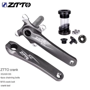 Mountain Bike Crankset 104BCD MTB Bicycle Crank 170MM BB 32/34/36T Chainring - Picture 1 of 44