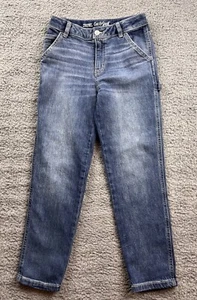 Cat & Jack Girl's Size 10 High Rise Ankle Straight Jeans Medium Wash - Picture 1 of 7