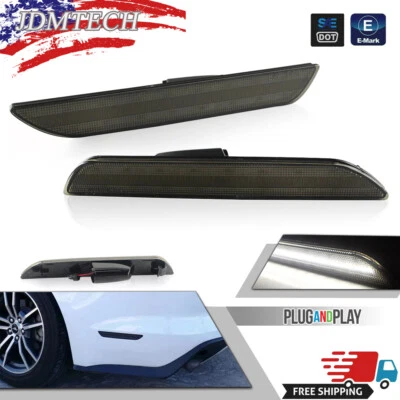 Luces de señalización LED blancas ahumadas para Ford Mustang 2015-2023 Foto 1 de 4