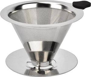 Pour over Coffee Dripper Stainless Steel Reusable Filter Paperless Cone Coffee M - Picture 1 of 12