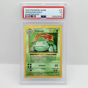 CARTA POKÉMON CARD - VENUSAUR HOLO 15/102 SHADOWLESS (1999) - ENGLISH - PSA 5 - Bild 1 von 4