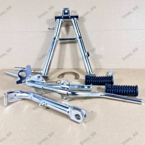 HONDA JAPAN C70 PASSPORT 70 MAIN STAND CHROME SET - 1980 TO 1983 - FREE SHIPPING - Foto 1 di 10
