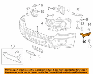 GMC GM OEM 15-18 Sierra 2500 HD Front Bumper-Guide Bracket Left 23451021 - Picture 1 of 3