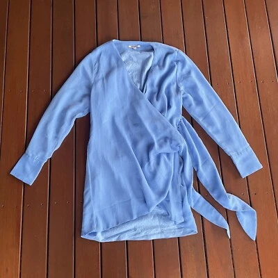 SENNA Size 8 Blue Jacket Dress Silk Cocktail Party - image 1 of 4