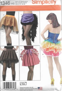 Patrón de disfraces de simplicidad #1346-Andrea Schewe-faldas Miss-bustles-talla 6-14 - Imagen 1 de 1
