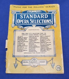1922 Standard Opera Selections Klaviermusik über 50 Opern Musik für die Million - Bild 1 von 2