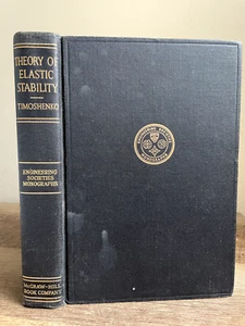 Theory of Elastic Stability by Timoshenko (1936, 1st Ed, Mechanics, Engineering) - Picture 1 of 7