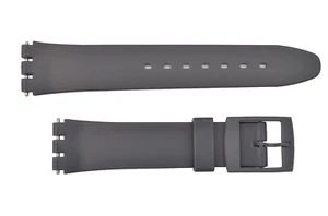 Correa de reloj de plástico Swatch de 17 mm de repuesto gris se adapta - Imagen 1 de 1