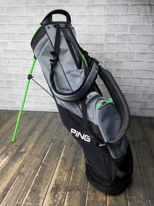 PING Youth Hoofer Prodi G Stand / Carry Golf Bag 4 Way, 4 Pocket BLACK GREEN - Picture 1 of 9