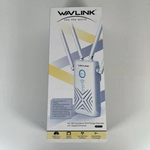 WAVLINK AC1200 Double Bande WiFi Range Extender Gigabit Ethernet Ports Antenne X - Photo 1/9
