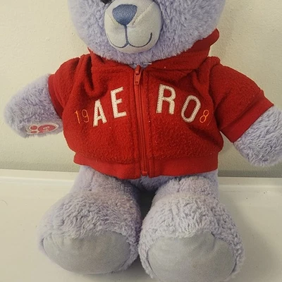 Sudadera con capucha roja Aeropostale Teddy Bear vintage Y2k Foto 1 de 4