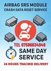 PORSCHE AUTO AIRBAG SRS MODUL CRASH DATEN RESET SERVICE WARTUNG AM SELBEN TAG - Bild 1 von 1