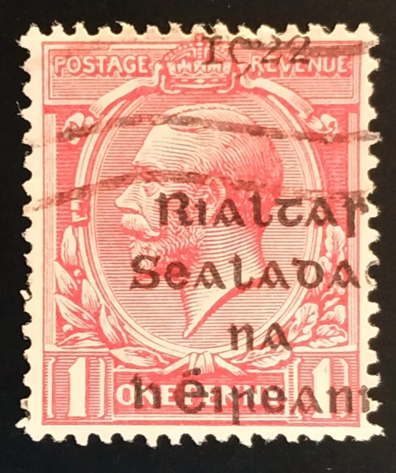 IRELAND 1922 DOLLARD 1d OVERPRINT ERROR 'DATE ON TOP' GOOD USED SG 2 HIB T2c@€45 - Изображение 1 из 1