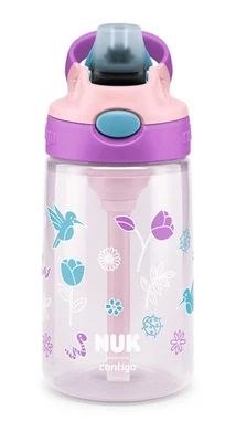NUK Contigo Straw Cup 420ml – Strohhalm, Tulpen Motiv, BPA-frei - Bild 1 von 4