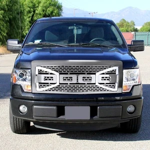For Ford F-150 09-14 Spec-D 1-Pc Raptor Style Chrome Front Main Grille - Picture 1 of 10