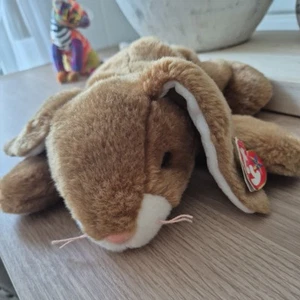 Vintage TY Beanie Buddies 2000 Large Brown Lop Eared Bunny Rabbit Soft Plush 15" - Picture 1 of 6