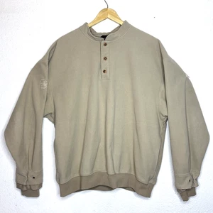 Zero Restriction Golf Wear Jacket Mens XL Fleece Beige 1/4 Snap Wind Stopper - Picture 1 of 12