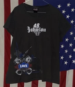 Vintage Jimmie Johnson Men's 2XL T-Shirt NASCAR Lowe’s Chase Authentics Gray - Picture 1 of 2