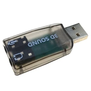 PC USB Audio Card Virtual 5.1CH Surround Sound Stereo Adapter 3.5mm Input Output - Picture 1 of 5