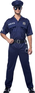 Police Officer Cop Uniform Navy Adult Men Costume - Picture 1 of 1