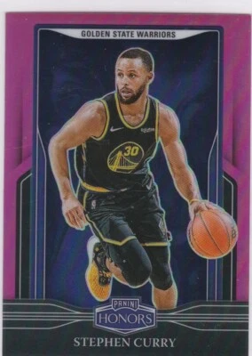 Stephen Curry Steph 2021 Playoff Honors RARO PÚRPURA PRIZM $$ VARIACIÓN ¡Guerreros! Foto 1 de 2