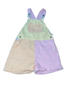 COTTON ON KIDS Girls 13-14 Ginnie Slouch Shortall Colorblock Pastel Denim $49.99 - Picture 1 of 15