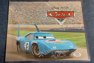 RICHARD PETTY SIGNED CARS 'THE KING' DISNEY NASCAR 75 8x10 signed photo PSA COA - Picture 1 of 3