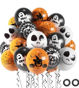 Halloween Latex Balloons School Halloween Party Decor 10 - 12" Latex Balloons - Picture 1 of 3