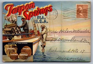 1947 Tarpon Springs Florida Postkartenmappe - Bild 1 von 4