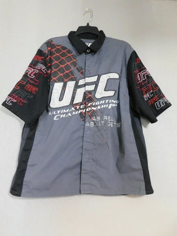 UFC Ultimate Fighting Championship Button Up Work/Pit Crew Shirt JH Design Men M Cover