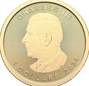 2024 1/20 oz Canadian .9999 Gold Maple Leaf - Picture 1 of 3