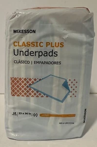 McKesson Adult Bed Chair Urinary Incontinence Disposable Underpads 23x36"-10 Ct - Picture 1 of 4