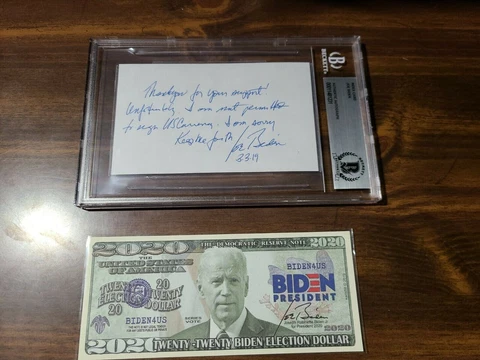 joe biden inscribed and signed Cover