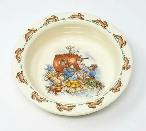 Vintage 1936 Royal Doulton Kids Bunnykins Cereal Bowl Fine Bone China England - Picture 1 of 3