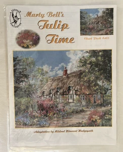 Pegasus Marty Bell's Counted Cross Stitch Chart Pattern Tulip Time 405 Cottage - Picture 1 of 3