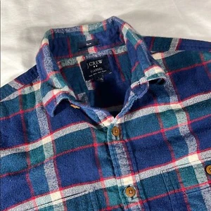 J. Crew mens tartan plaid slim long sleeve flannel button down shirt - size S - Picture 1 of 10