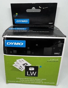 Original DYMO 30857 LW großes weißes NAMENSSCHILD Etiketten 2 1/2 x 4" 250 pro Rolle #334 - Bild 1 von 6