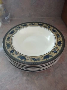 4 Mikasa Rimmed Soup Bowls --- Arabella - Picture 1 of 4