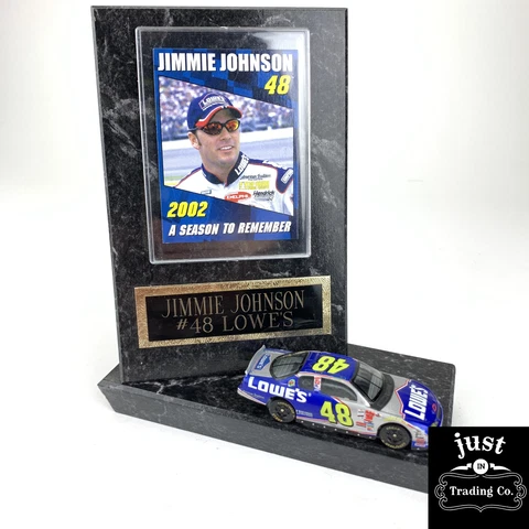 NASCAR Jimmie Johnson #48 Lowe’s Hendrick Motorsports Desk Plaque & Diecast car Cover