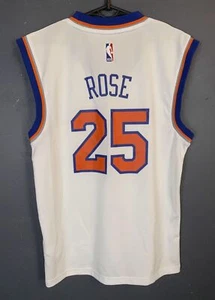 ADIDAS MEN'S DERRICK ROSE #25 NBA NEW YORK KNICKS BASKETBALL SHIRT JERSEY SIZE S - Picture 1 of 10