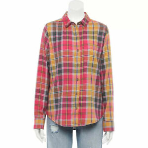 Juniors' SO Flannel Shirt, Colors/Sizes, MSRP $36