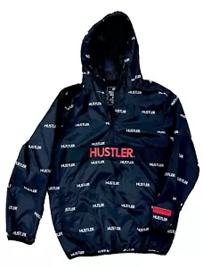 HUSTLER Giacca Pullover Mezza Zip Leggera con Cappuccio Uomo/Donna Small Nero - Foto 1 di 5