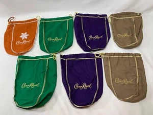 7 Crown Royal Salted Caramel Snowflake Green Purple Beige Bags - Picture 1 of 10